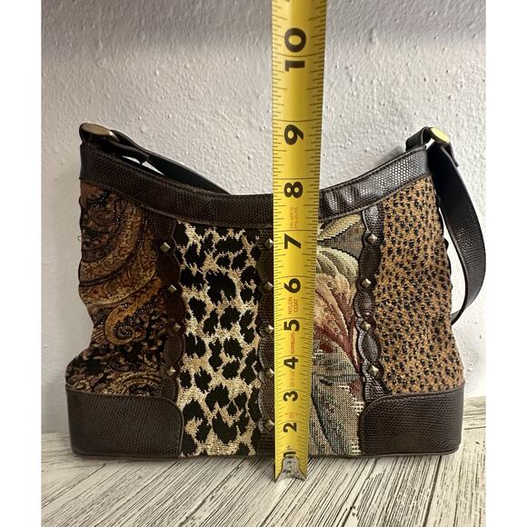 Vintage Bueno Multi Patterned Faux Leather Animal Print Shoulder Bag - Picture 6 of 8